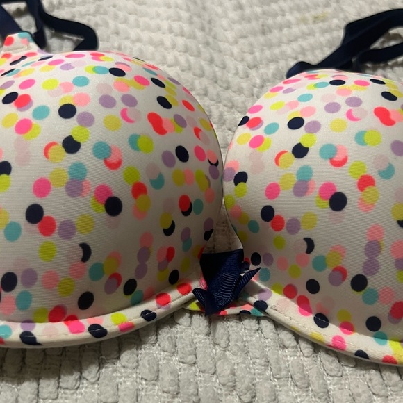 🖤Victoria Secret Rainbow Polka Dot Padded Push Up Bra🖤 - Picture 5 of 9